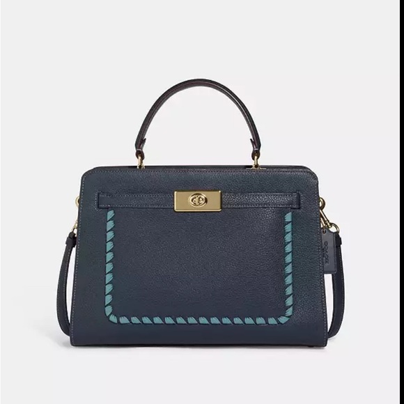 Coach Outlet - Lane Carryall With Whipstitch - Navy Blue - Picture 1 of 11